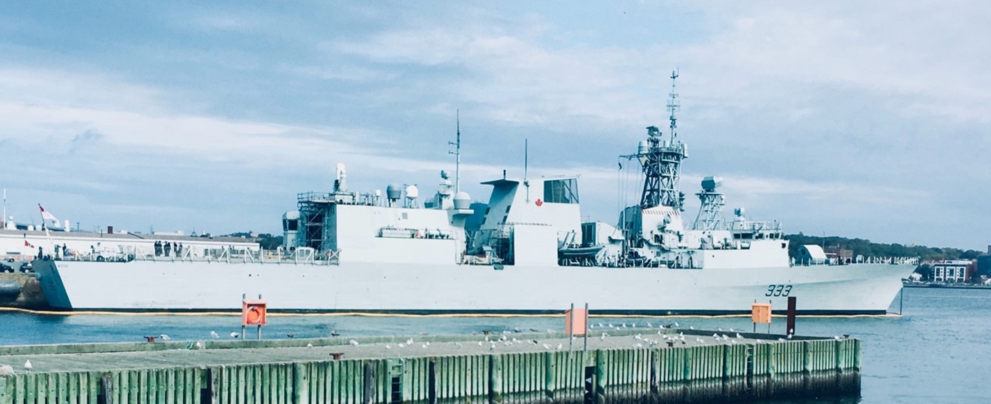 The Frigate, HMCS Toronto berthed in Halifax Harbour